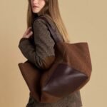 attrattivo Τσάντα με συνδυασμό υλικών