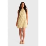 Μίνι φόρεμα με δαντέλα και 3D λουλούδια - Καλοκαιρινή μόδα