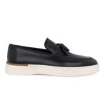 BOSS SHOES ΑΝΔΡΙΚΑ ΔΕΡΜΑΤΙΝΑ LOAFERS C7865 BLACK BERGAMO