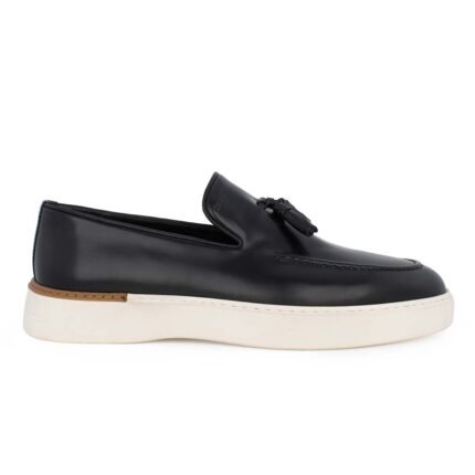 BOSS SHOES ΑΝΔΡΙΚΑ ΔΕΡΜΑΤΙΝΑ LOAFERS C7865 BLACK BERGAMO