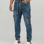 Ανδρικά τζιν Cargo Τζόγκερ Μπλε Bolf Rufo