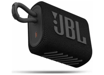 left JBL GO3 PORTABLE BLUETOOTH SPEAKER 4.2W - IP67 (BLACK)