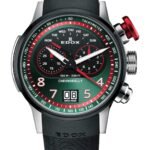 Ρολόι EDOX Chronorally Chronograph Black Rubber Strap - 38001-TINNR-VR