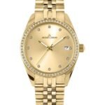 Ρολόι JACQUES LEMANS Derby Crystals Gold Stainless Steel Bracelet - 1-2133F