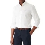 TOMMY HILFIGER CORE FLEX POPLIN SOLID RF ΠΟΥΚΑΜΙΣΟ MW0MW39988-YBR-WHITE